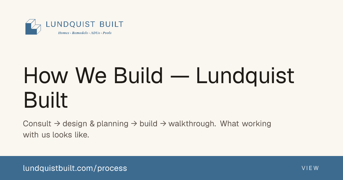 How We Build — Lundquist Built